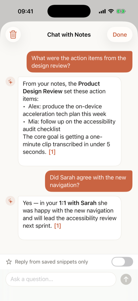 Ask your notes