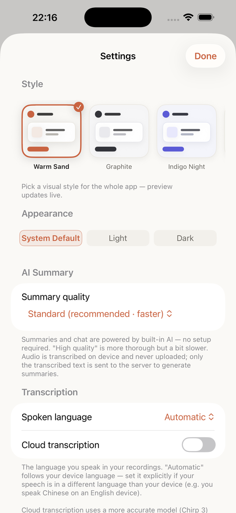 Visual styles